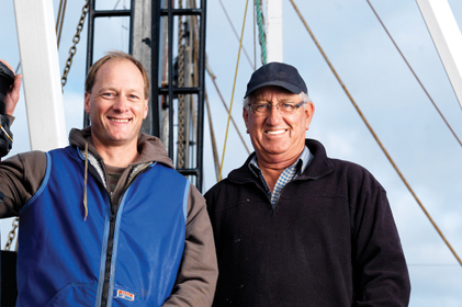 Two members from the Spencer Gulf & West Coast Prawn Fisherman's Association